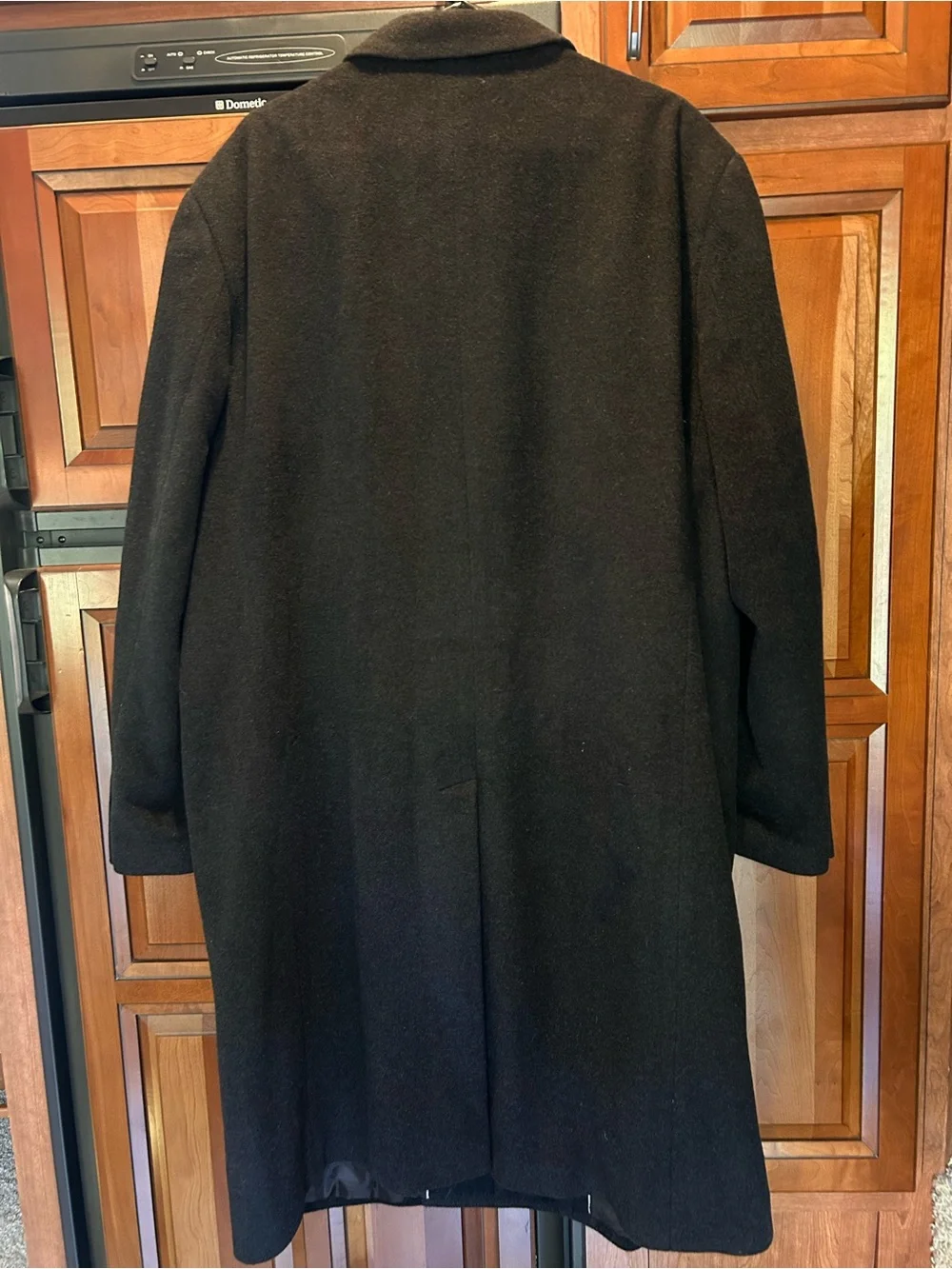 Lauren Ralph Lauren Columbia wool cashmere men’s 48R black topcoat/trenchcoat